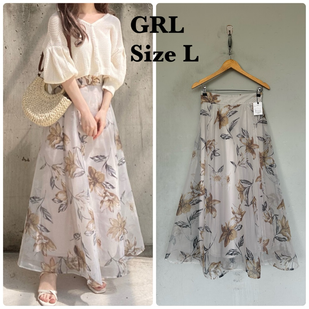 GRL กระโปรงยาวป้ายห้อยของแท้