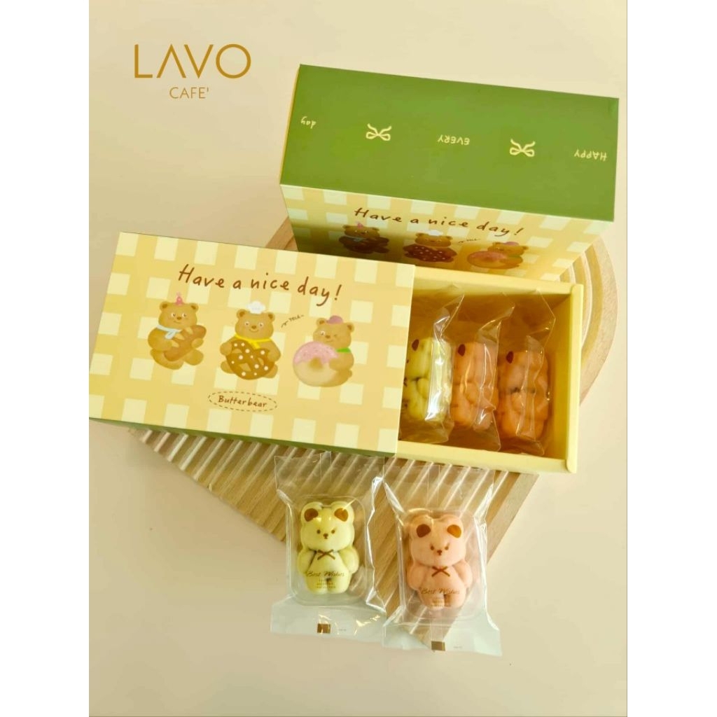 ชีสทาร์ตน้องหมี แบบกล่อง 6 ชิ้น