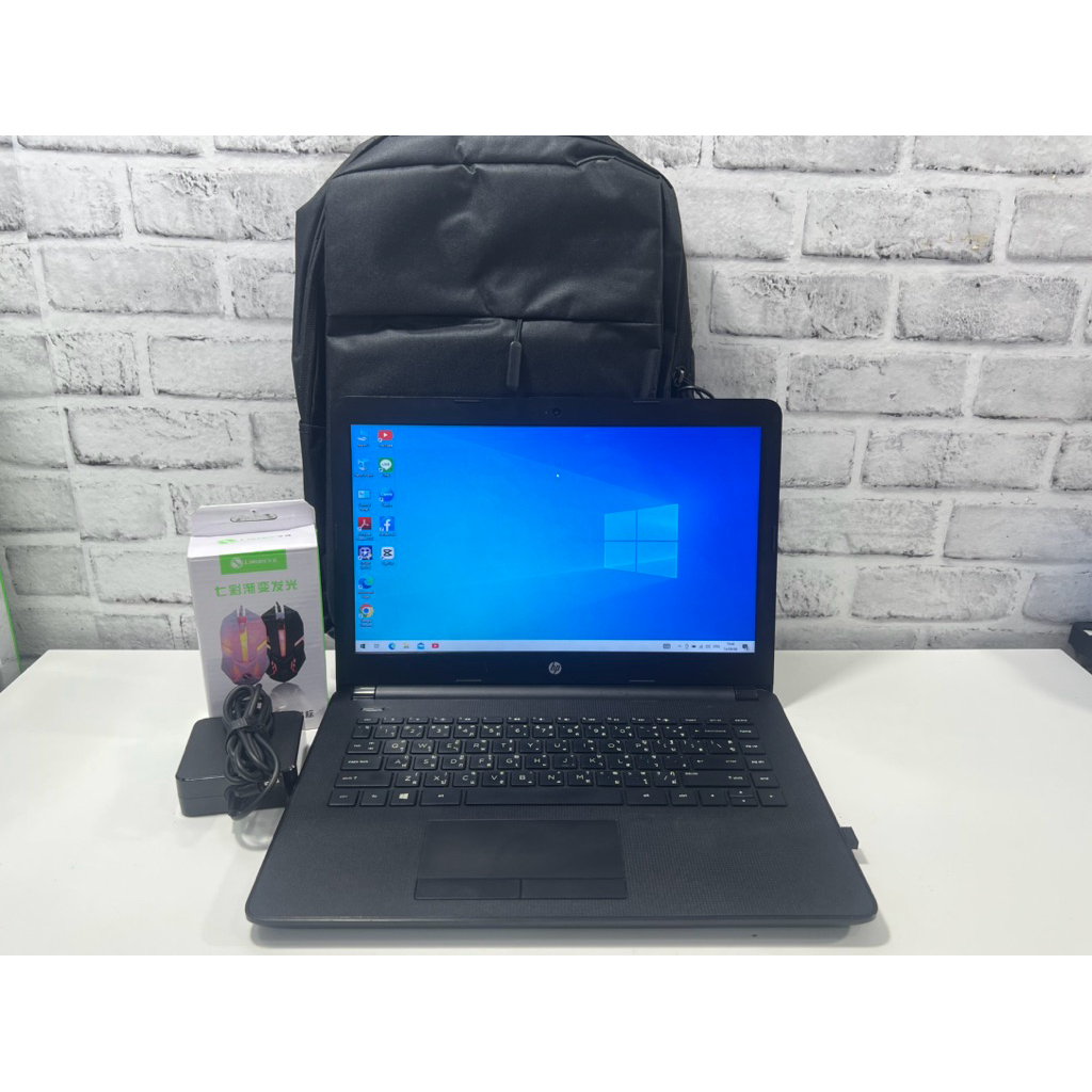 โน๊ตบุ๊คมือสอง HP 14-bw097TU I5 Gen7 M.2 128gb+HHD 1TB แรม 8gb AMD Radeon R5 M330 แบตเก็บไฟ สินค้ามี