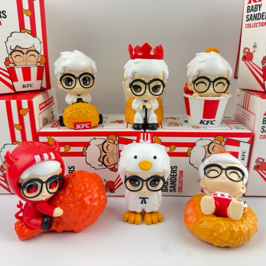 พร้อมส่ง KFC Baby Sanders Collection กล่องสุ่ม KFC เบบี้แซนเดอร์ กล่องจุ่ม KFC Secret แยกตัว และครบช