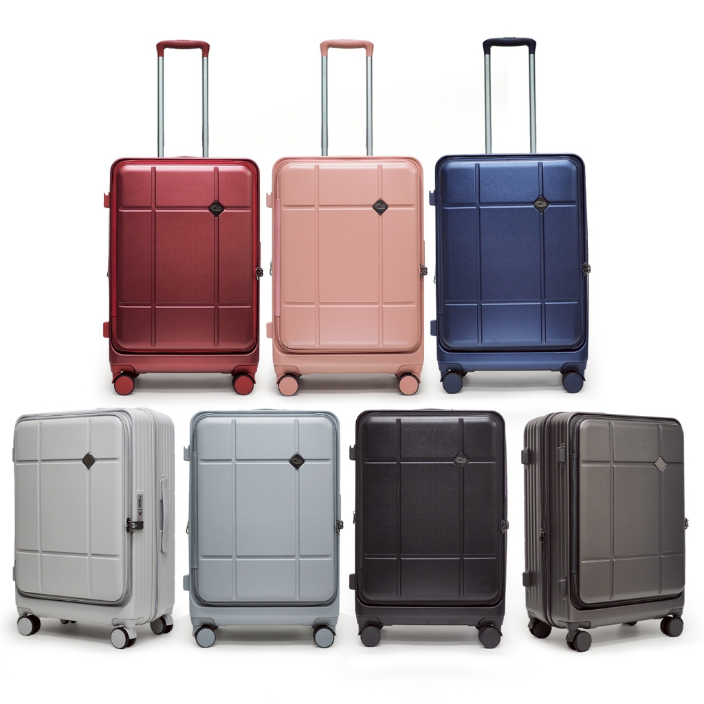 HQ LUGGAGE กระเป่าเดินทาง PC เปิดด้านหน้า ระบบล็อค TSA 4 ล้อคู่ รุ่น 98033