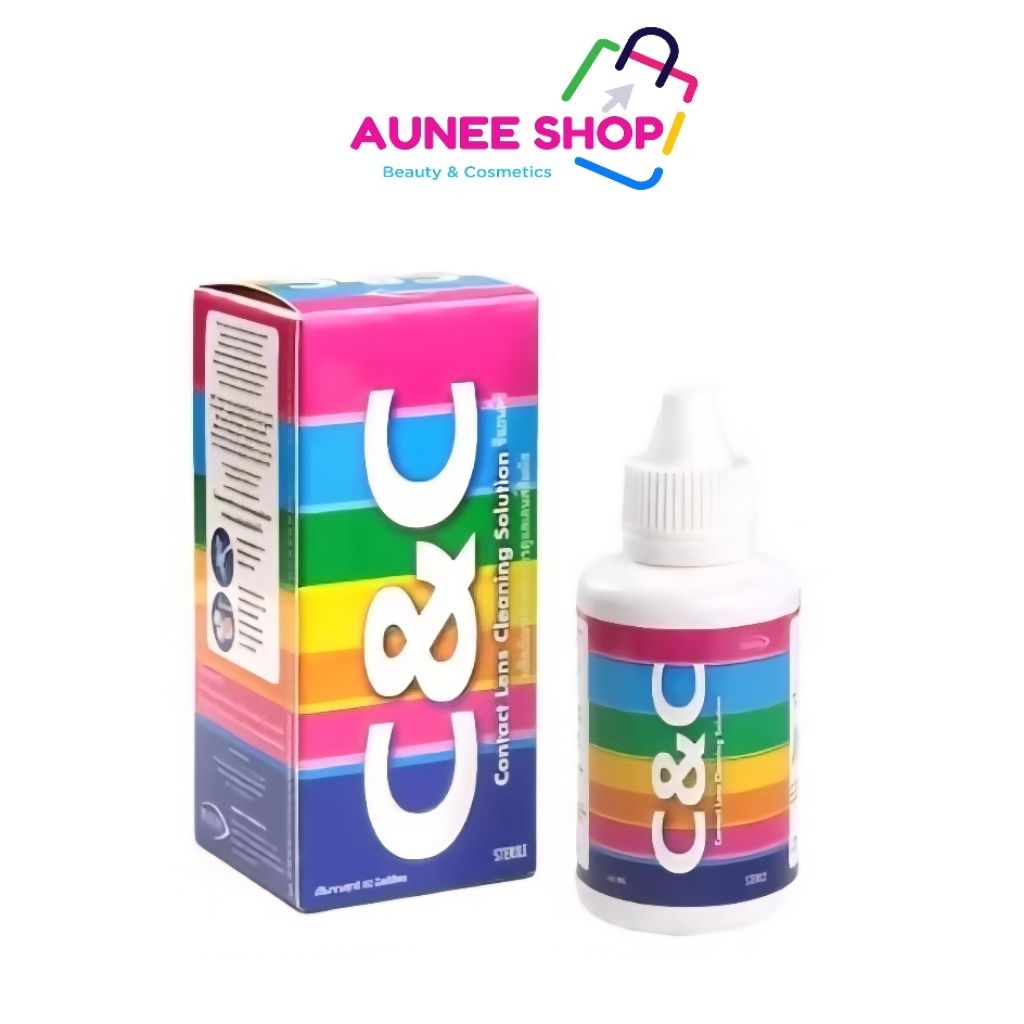ส่งฟรี/มีไลฟ์  น้ำยาล้างคอนแทคเลนส์ C&C Contact lens Cleaning Solution