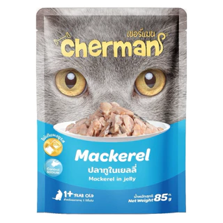 [ 12 ซอง ] อาหารแมวเปียก เชอร์แมน Cherman pouch สำหรับแมวเล็ก และแมวโต