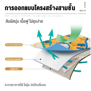 ผ้าปูที่นอนกันไรฝุ่น ผ้าปูที่นอน มี5ฟุต/6ฟุต ผ้ารองกันเปื้อนที่นอน รัดมุม360° ระบายอากาศ