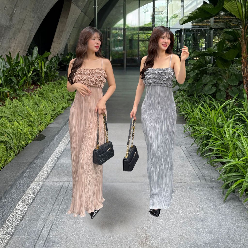 NOOZZSHOP 5210270 เดรสยาวสายเดี่ยว ชุดไปงาน