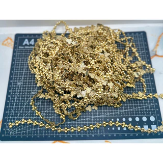 สังวาลย์ตกแต่งชุดดรัมเมเยอร์ ราคาต่อ1หลา สีเงิน สีทองอุปกรณ์ตกแต่งงานDIY ชุดไทย