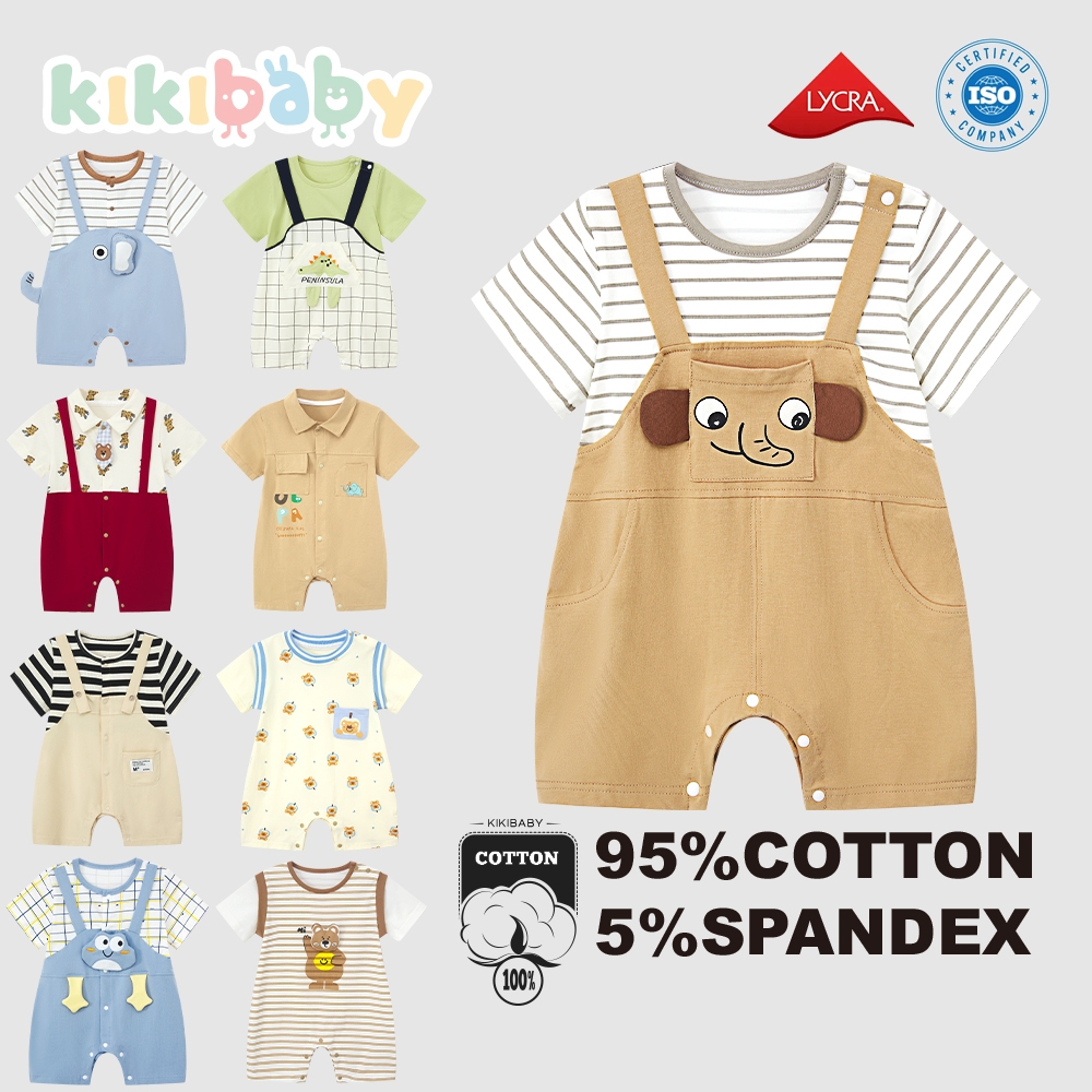 [66-90] รอมเปอร์สำหรับเด็กทารก ชุดลูกชาย เสื้อผ้าเด็กผุ้ชาย คอปก ลายการ์ตูนรถ ชุดเด็กอ่อนH