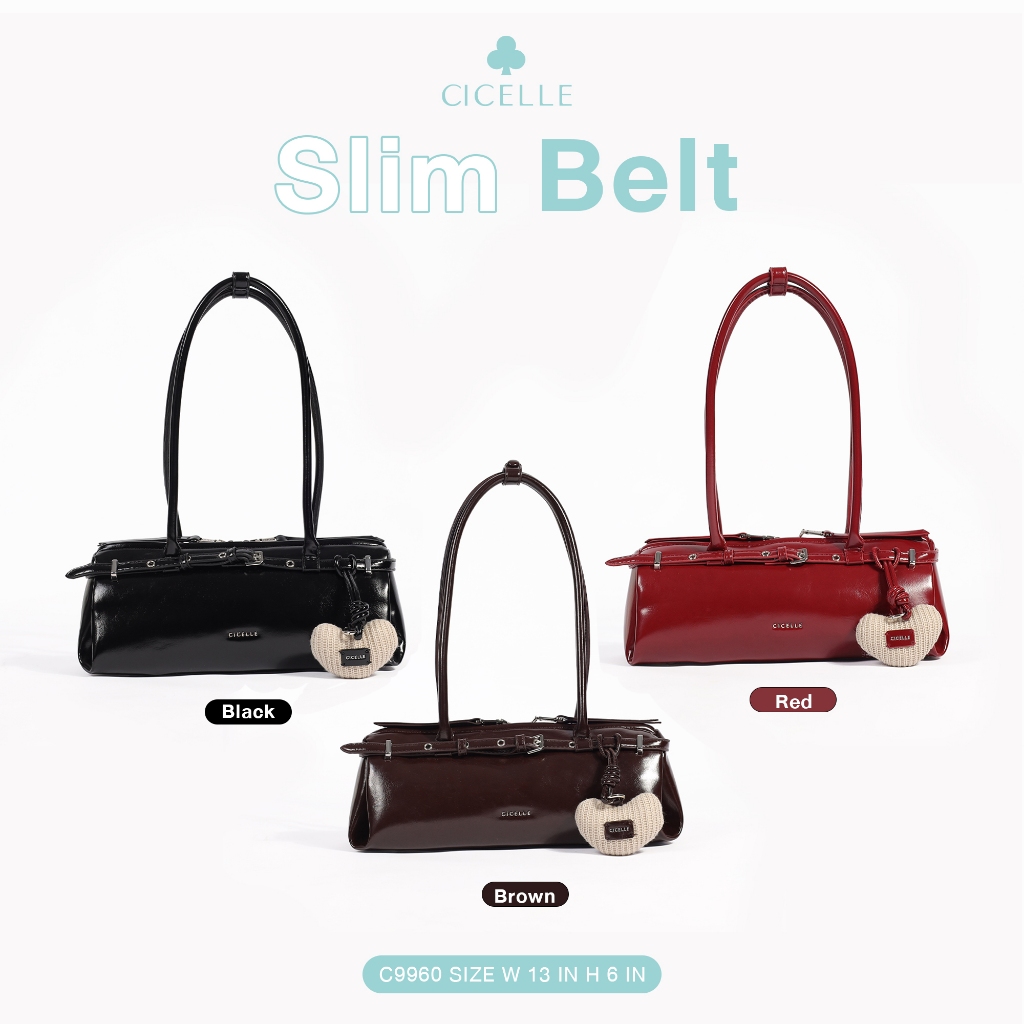 #9960🦋 Cicelle slim belt 🦋  #กระเป๋าผู้หญิง #กระเป๋าสะพายไหล่ #กระเป๋าสะพายข้าง