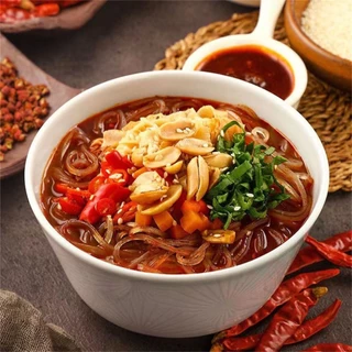 วุ้นเส้นหม่าล่า เผ็ดเปรี้ยว อร่อย ซุปเข้มข้น72g 食族人