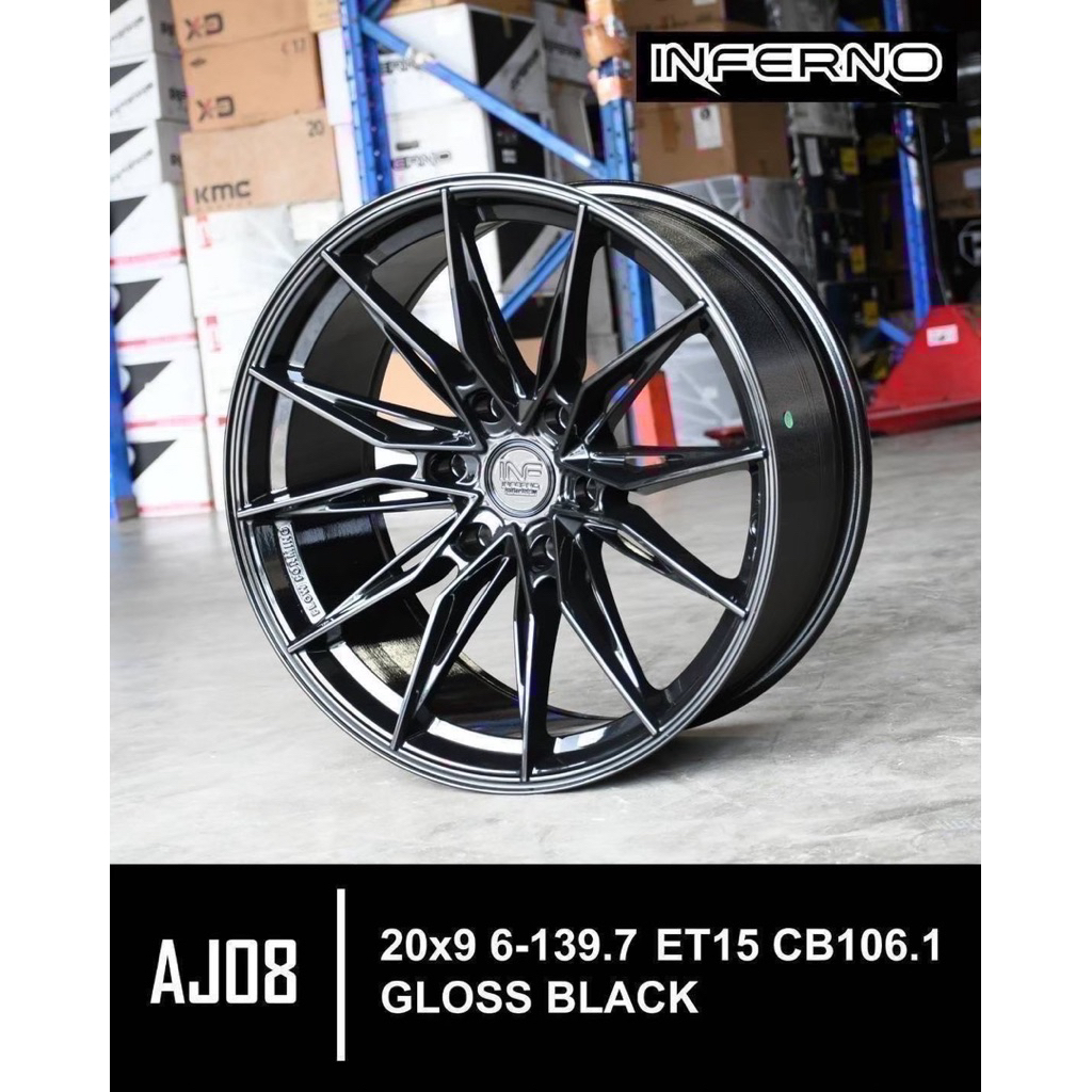 ล้อแม็กซ์ inferno ขอบ 20 6/139 สไตล์ ดูไบ ทนทาน แกร่ง เบา ราคาต่อสี่วง ลดอีก 2000