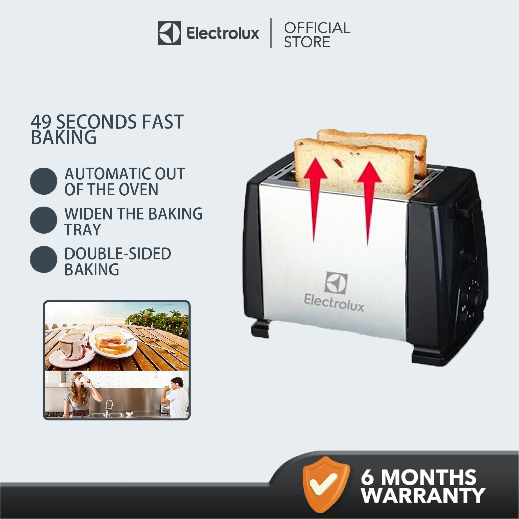 Electrolux ขนมปังเครื่องขนาดเล็กที่ใช้ในครัวเรือนเครื่องปิ้งขนมปัง, แซนวิชร้อนเครื่องปิ้งขนมปังอัตโนมัติ 6 ความเร็วปรับ