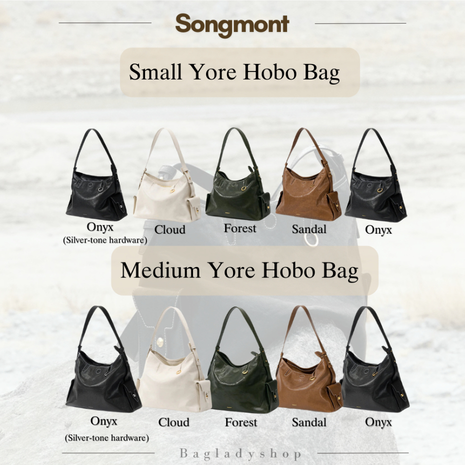 Songmont l Yore Hobo Bag : Small / Medium/ Large  ของแท้ 100% กดจาก official Songmont