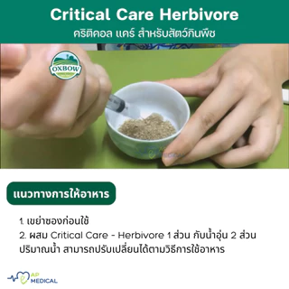 Oxbow Critical Care Herbivore ขนาด 36 g คริติคอล เเคร์รส ดั้งเดิม [ขายดีที่สุด] Natural Anise Flavor (MLA-0356)