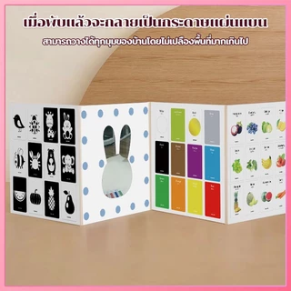 ของเล่นเด็กทารก flashcard เด็กทารก การ์ดเสริมพัฒนาการสายตา โปสเ ตอร์เด็ก 2 ภาษา แฟลชการ์ดขาวดำ บัตรภาพ