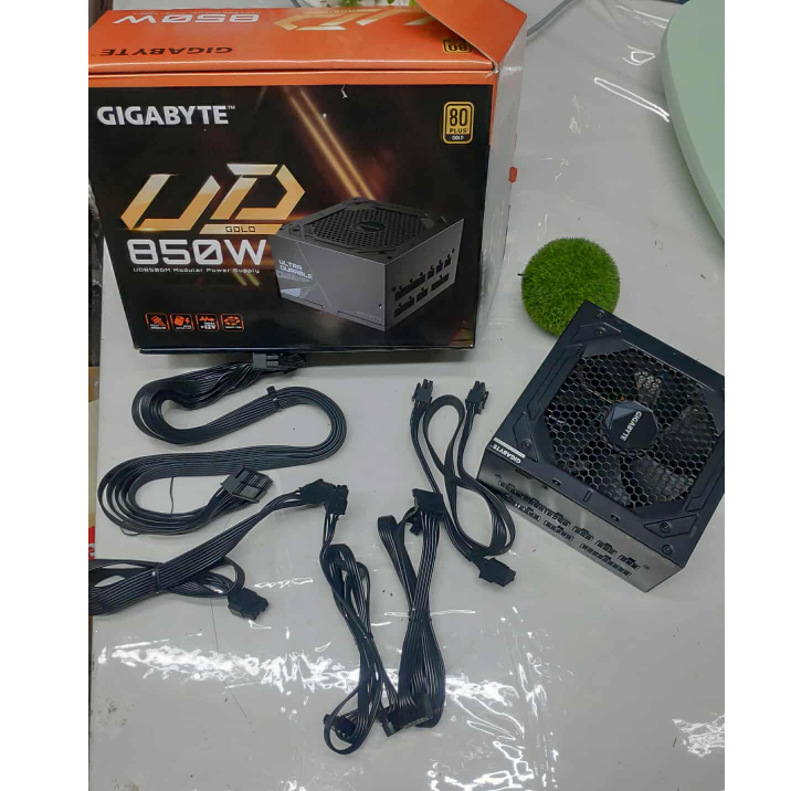 POWER SUPPLY (อุปกรณ์จ่ายไฟ) GIGABYTE UD850GM - 850W 80 PLUS GOLD BLACK ATX สายไม่ครบ ใช้งานปกติ
