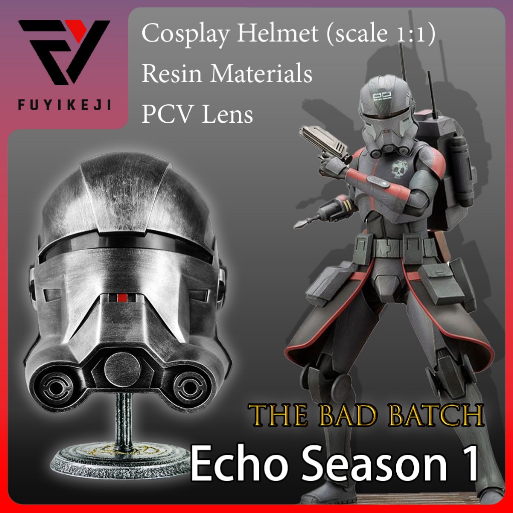Replica | Echo | คอสเพลย์ Star Wars The Bad Batch | Games Props | Mask | Cosplay | Helmet