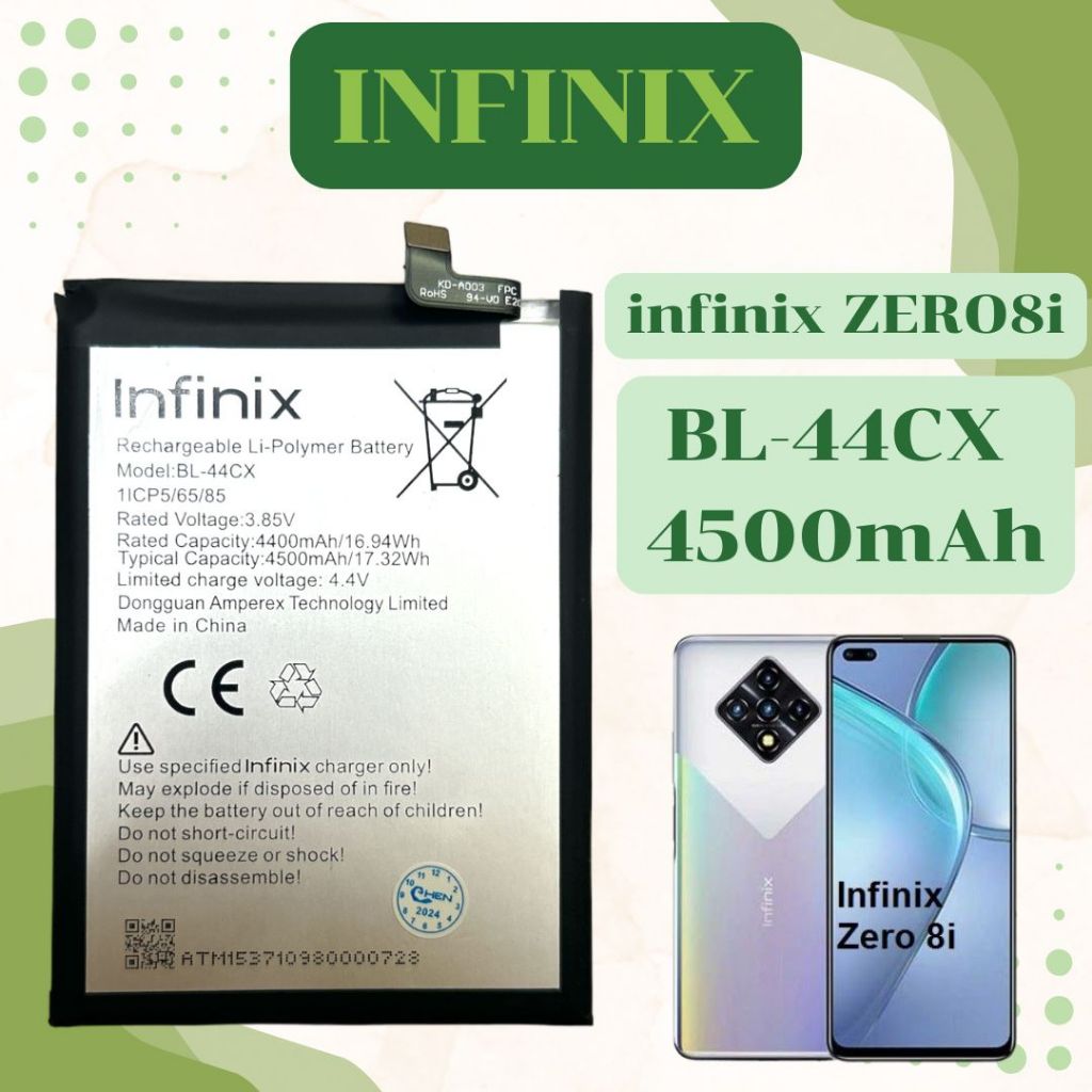 แบตเตอรี่แท้ ของ Infinix Zero 5G Zero 8i Zero 8 4500 mAh ส่งในไทย