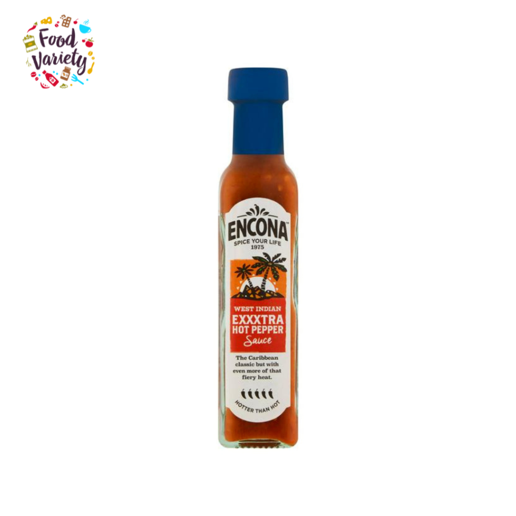 Encona West Indian Exxxtra Hot Pepper Sauce 142 ml เอนโคน่า ซอสพริกเผ็ดพิเศษแบบเวสต์อินเดีย 142 มล.