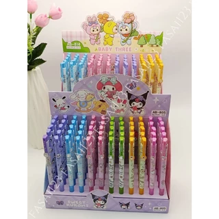 ยกกล่อง 60 แท่ง ปากกาลูกลื่นการ์ตูนแฟนซี เส้นบางเล็ก ขนาด0.5 มม. พร้อมส่ง เครื่องเขียน ไส้สีน้ำเงิน
