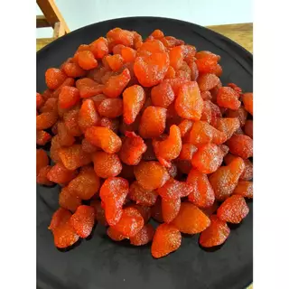 500 กรัม​ สตรอเบอรี่อบแห้ง​ อบแบบออร์แกนิค Dried Strawberry ผลไม้อบแห้ง