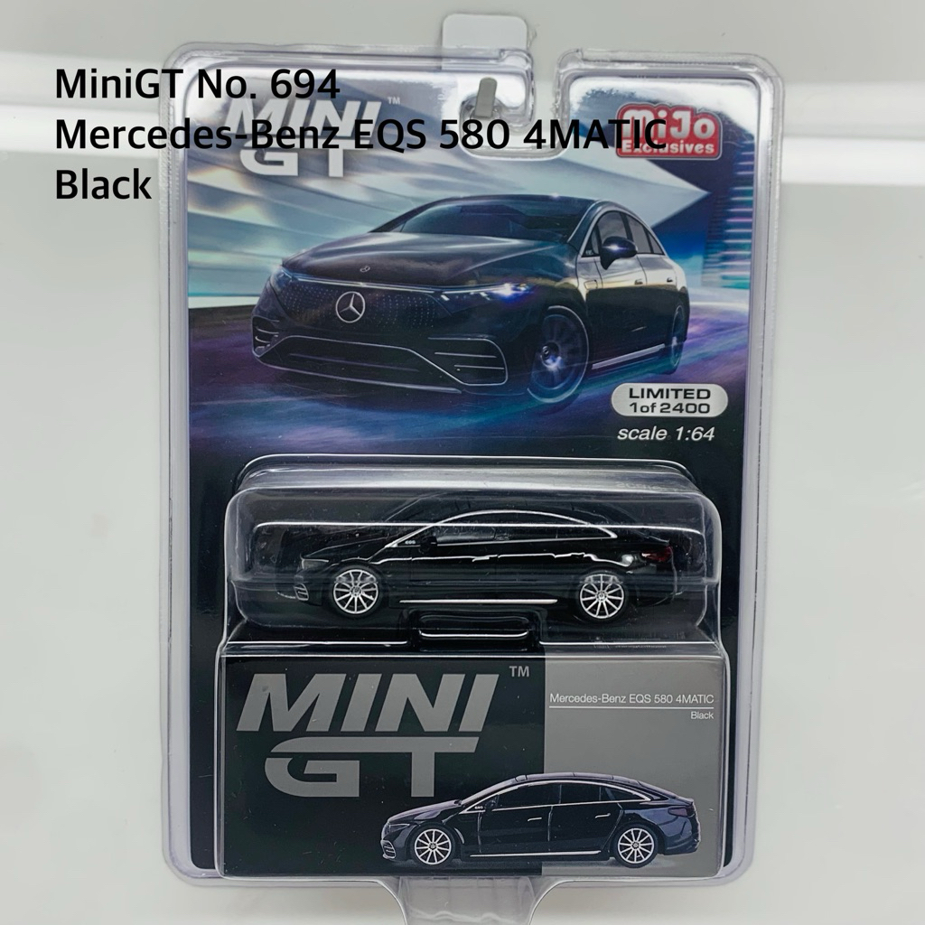 Mini GT  No.694-MJ  Mercedes-Benz EQS 580 4MATIC Black Blister Packaging
