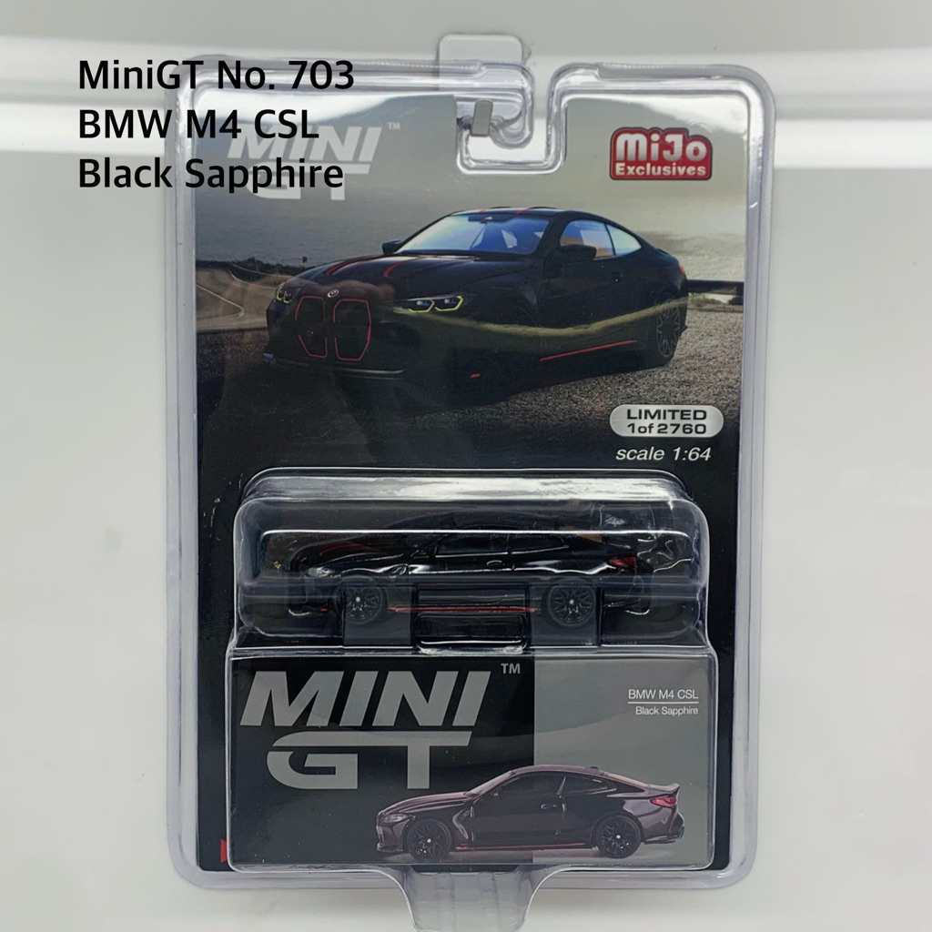 MiniGT  No. 703-MJ BMW M4 CSL Black Sapphire / blister package
