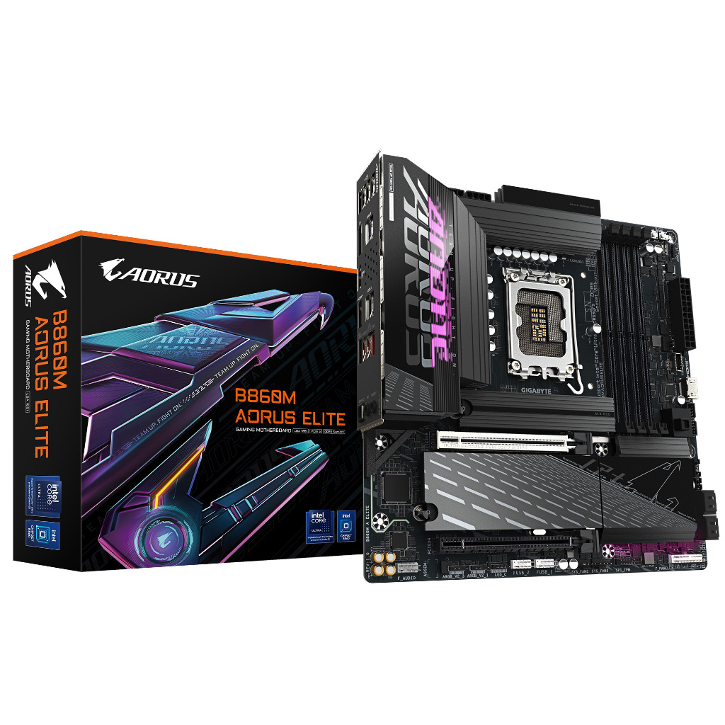 MAINBOARD (เมนบอร์ด) GIGABYTE B860M AORUS ELITE WIFI6E LGA1851 DDR5 9200(O.C) mATX