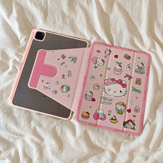 💥พร้อมส่ง💥case iPad Gen10 Gen11ที่ใส่ปากกา Hello Kitty เคสiPadหมุน 360°Air6 Air7 11/13 Pro11/13 Gen9