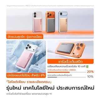 [Qi2+CCC] UNEED Powerbank เล็กที่สุด แบตสํารอง Magnetic 12000mAh Mini พาวเวอร์แบงไร้สาย พาวเวอร์แบงค์