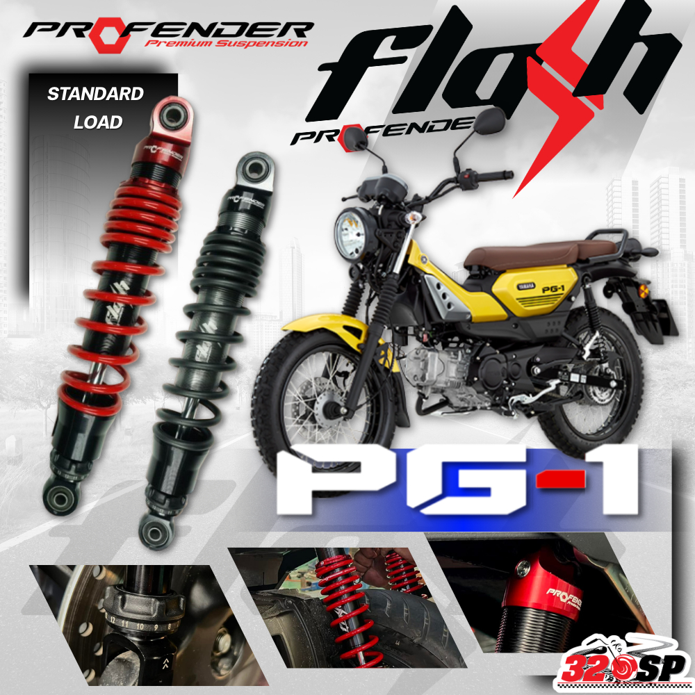 รับประกัน 1 ปี !! โช๊คหลัง PROFENDER FLASH SERIES YAMAHA PG-1 STANDARD 355MM ส่งไว!! 320sp