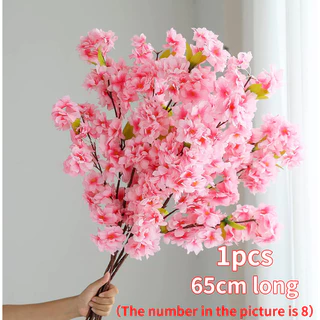 🌸ช่อดอกซากุระปลอม DIY สําหรับตกแต่ง สําหรับตกแต่งบ้าน และสวนดอกซากุระประดิษฐ์ สําหรับตกแต่งบ้าน ขนาด 65 ซม.คุณภาพสูง