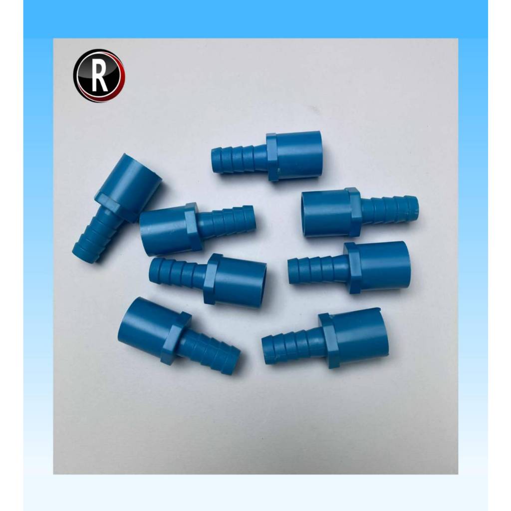 หางปลาไหล ต่อตรงสวมท่อ ต่อสายยาง ข้อต่อ PVC พีวีซี ขนาด 1/2" (4 หุน) แพ็ค 10/20 Pcs