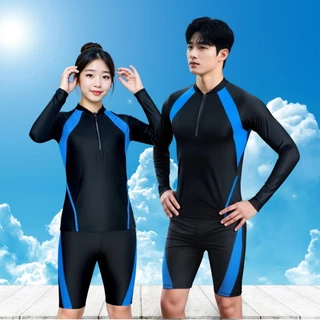 ชุดว่ายน้ำแขนยาวขาสั้น ไซส์ใหญ่ ใส่ได้ทั้งผู้ชาย-ผู้หญิง