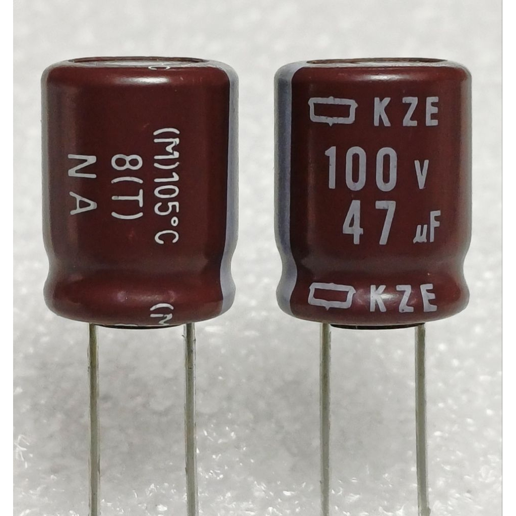 NCC Nippon Chemi-Con KZE 47uf 100v (ตัดขา) capacitor ตัวเก็บประจุ คาปาซิเตอร์