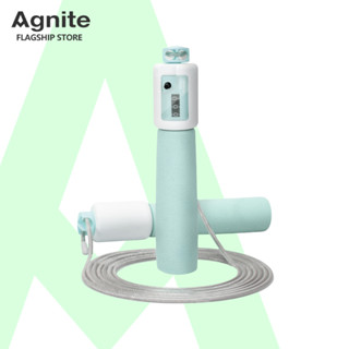 Agnite เชือกกระโดดนักมวย เชือกกระโดด แบบลวดสลิง หน้าปัดนับรอ…