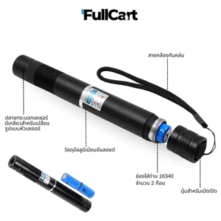 เลเซอร์พกพาความเข้มข้นสูง high power blue laser 5000W เลเซอร์ เลเซอร์สีน้ำเงิน เลเซอร์แรงสูง By FullCart.