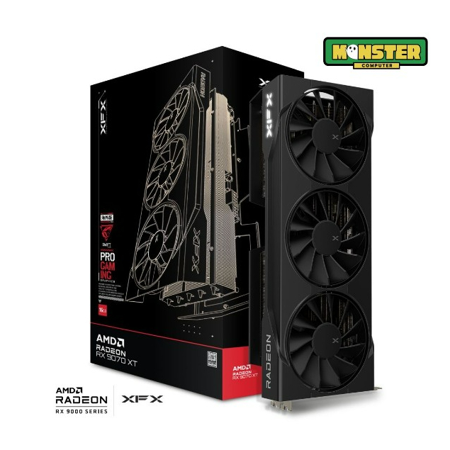 การ์ดจอ VGA CARD XFX Swift AMD Radeon RX 9060 XT OC Triple Fan Gaming Edition 16GB