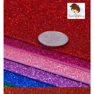 กระดาษโฟมกากเพชรขนาดA4(มีกาว-ไม่มีกาว)หนา 1.5-2 มิลพร้อมส่ง DIY ประดิษฐ์ จัดนิทรรศการ🥰😍