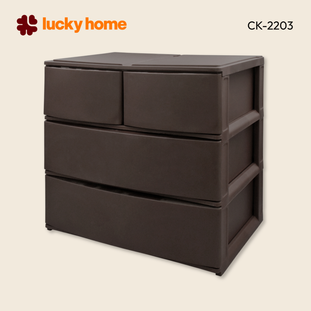 LUCKY HOME ลิ้นชักตั้งโต๊ะ 3 ชั้น CK-2203-4 ขนาด (กว้าง x ยาว x สูง) : 38.7 x 27 x 38.5  cm
