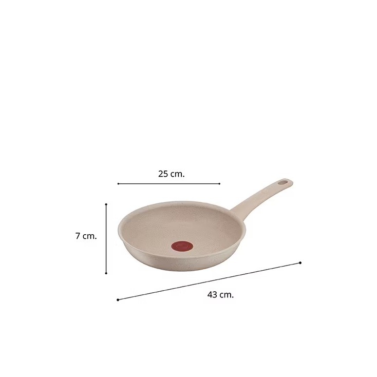 TEFAL  กระทะทรงแบน DELIGHT  สีเบจ  นำเข้าจากประเทศฝรั่งเศส ขนาด 24 ซม. รุ่น G2930402 - รูปที่ 2