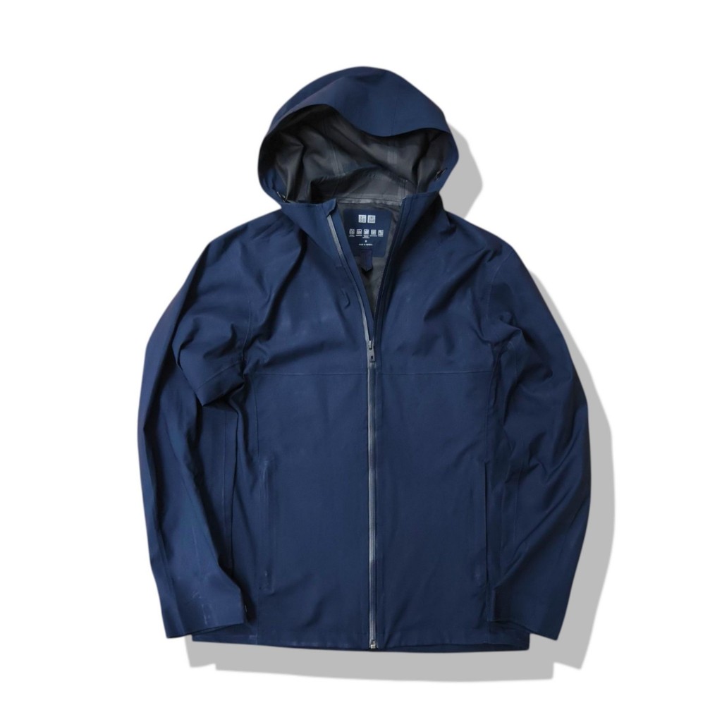 Uniqlo Navy Blues Blocktech 3D Cut Hooded Parka Jacket(M) รอบอก 43”