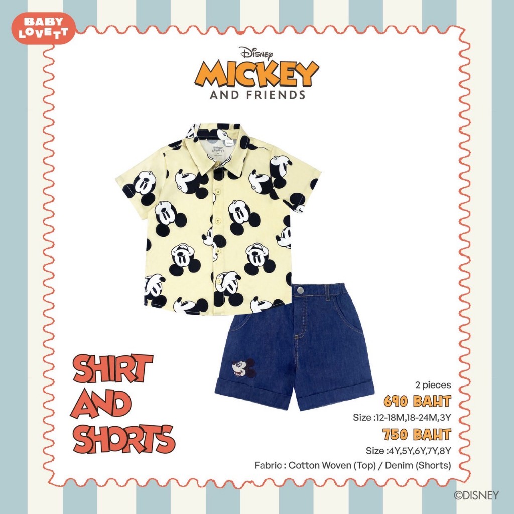 17 (Ver.3) Mickey Mouse & Friends – Shirt and Shorts ราคา ถูกที่สุด ดีลบีเคเค รูปภาพหลัก