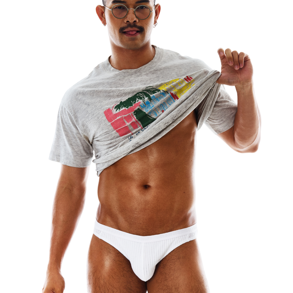 กาางเกงในชาย ชุดชั้นในชาย Ribbed Grand Set รุ่น CHMBF1079 แพ็ค 1 ตัว ผ้า Cotton100% ผ้าตะข่าย ระบายอากาศได้ดี