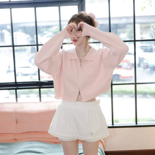 RIKA น้องมะเขือเทศกระโปรงกางเกงจั้มขาแต่งลูกไม้