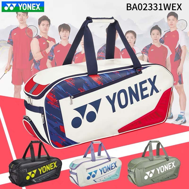 YONEX ใหม่ความจุสูงแบดมินตันกระเป๋าเป้สะพายหลังพิเศษสำหรับการแข่งขันแร็กเก็ตเทนนิส