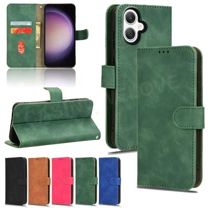 เคสฝาพับหนัง สำหรับ Samsung A05 A06 A07 A17 A26 มีแม่เหล็ก ล็อคได้ มีช่องเสียบบัตร พร้อมสาย