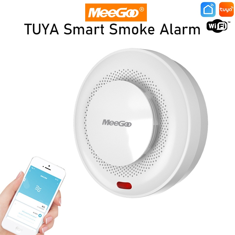 MeeGoo Tuya Smart Smoke Detector Sensitive Sensor เครื่องตรวจจับควันอัจฉริยะ เซ็นเซอร์ไวต่อการสัมผัส