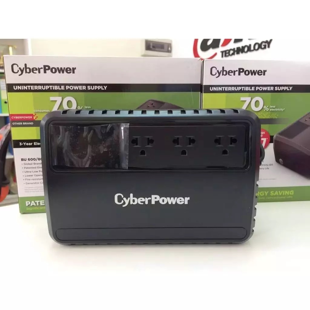 เครื่องสำรองไฟ Cyberpower UPS BU800E-AS 800VA/480W สเปกงานราชการ ( iCT )