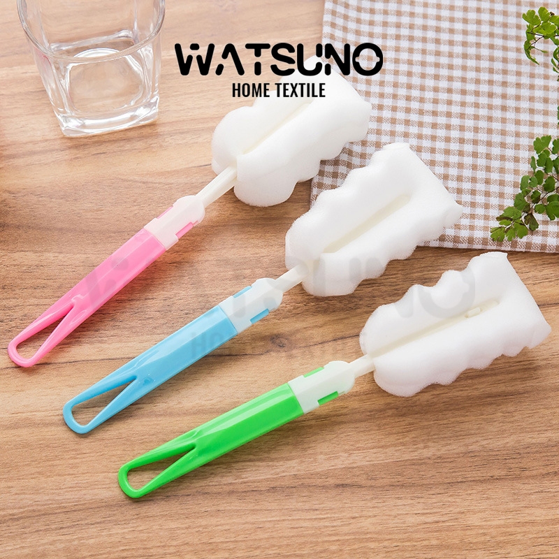 Watsuno.แปรงแก้ว แปรงแก้วน้ำ แปรงทำความสะอาด เหมาะสำหรับทำความสะอาดแก้วทุกชนิด