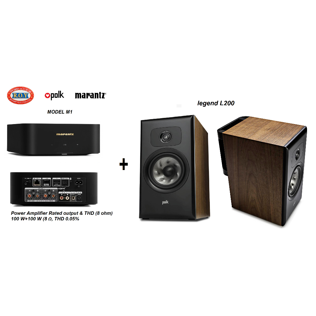 MARANTZ MODEL M1 + POLK AUDIO LEGEND L200  ALL IN ONE STREAMING  100 W PER CH SET